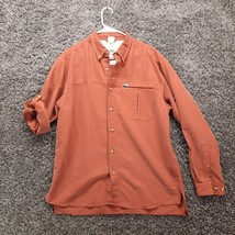 The North Face Shirt Men Medium Brown Button Up Outdoor Pocket Roll Tab ... - $9.22