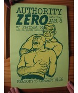 Authority Zero Affiche Concert Pied Plat 56 Peabody&#39;s Concert Club Jan 8 - $185.20 CAD