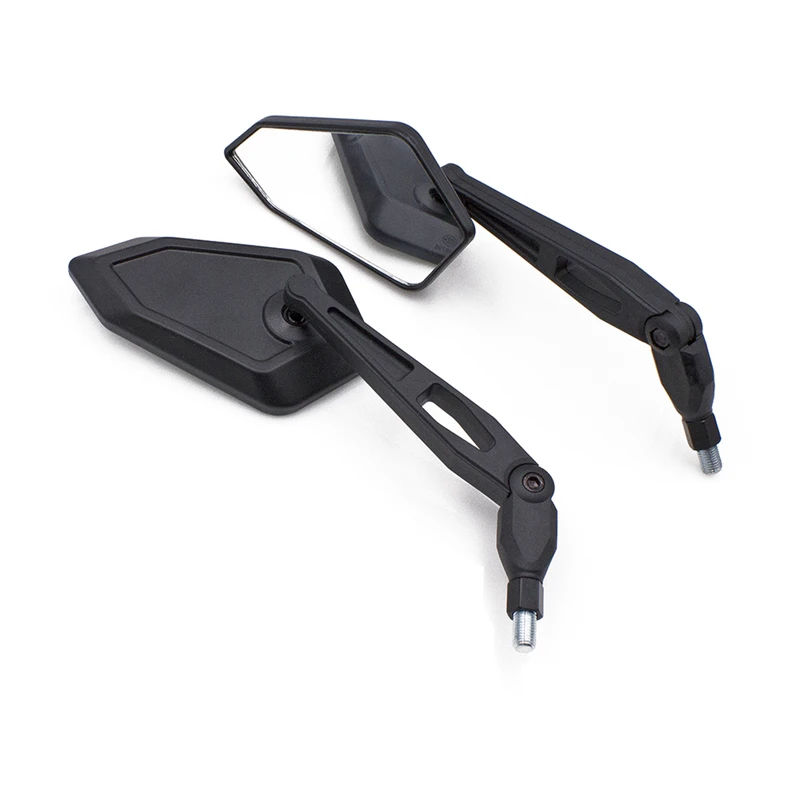 1 Pair 8mm 10mm Motorcycle Rear View Side Mirror Scooter Bike for Touring - £30.97 GBP