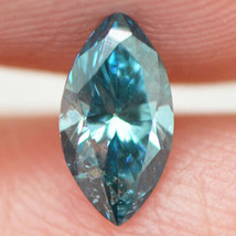Loose Marquise Shape Diamond Fancy Blue Color Enhanced 0.44 Carat SI2 Certified - £302.78 GBP