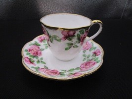 Salsbury England coffee cup and saucer roses and gold [84] - $30.68