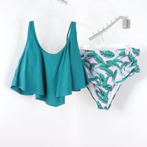 Shein Women&#39;s 4XL 2-Piece Palm Tropical Bikini Tankini Top &amp; Bottom Swimsuit Set - £12.78 GBP