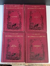 Lot of Vol. 1-4 Books, Gli Animali E La Loro Vita, Michele Lessona 1929 ... - £391.47 GBP