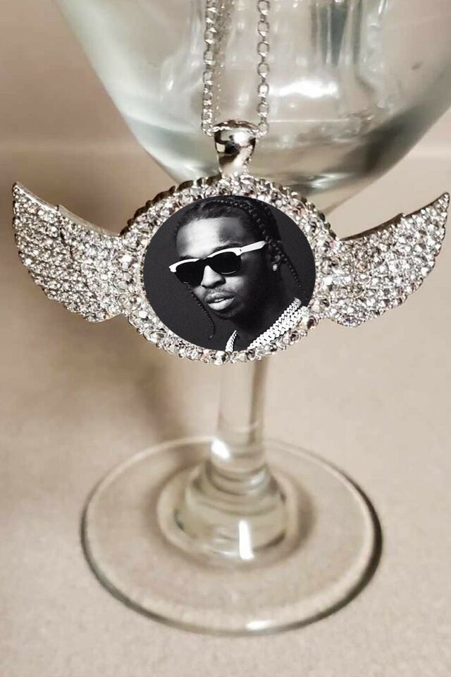 Pop smoke necklace photo picture rapper memorial keepsake Fast shipping ... - $19.99