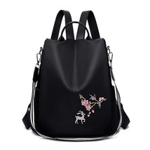 Women Black Ox Multi-function Backpack Female Casual School Shoulder Bag Girls V - £20.22 GBP