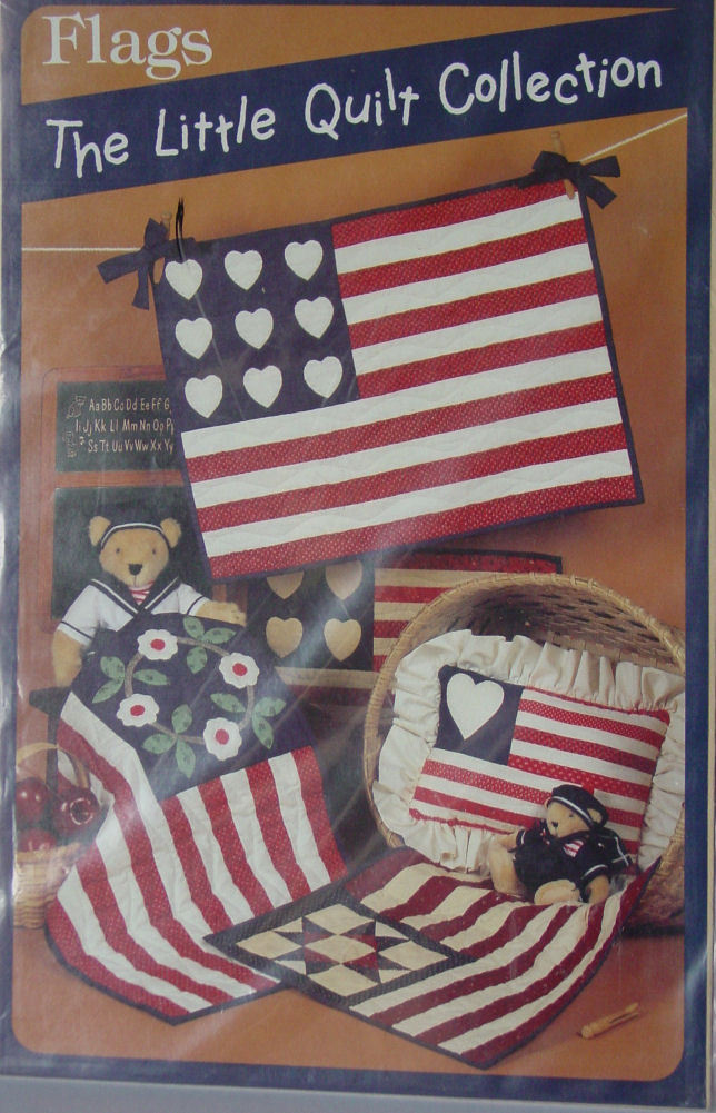 Pattern "Flags" 11"x 14" to 24" x 24" Little Quilt Wall Hangings or Decor - $5.69