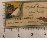 T J Cooley Stylish Clothing Victorian Trade Card VTC 8 - $6.92