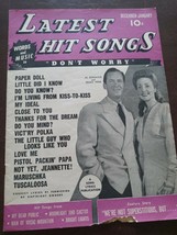 Latest Hit Songs Magazine Dec Jan 43-44, AL DONAHUE AND PENNY PIPER, PAP... - $39.48