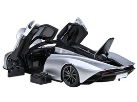 McLaren Speedtail Supernova Silver Metallic with Black Top and Suitcase - $603.21 CAD