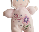 Prestige My Best Friend Flower Baby Girl Doll Pink Purple Rattle Satin P... - $16.82