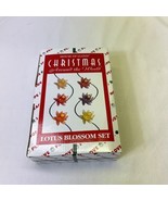 VINTAGE 1997 NOVELTY CHRISTMAS LIGHTS LOTUS BLOSSOM SET COVER HOUSE OF L... - $13.50