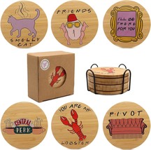 The Puluole Friends Coasters For Drinks, 6 Pc. Funny Coaster Set With Coaster - £25.52 GBP