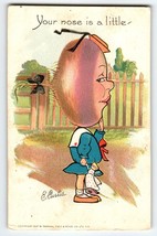 Valentines Day Postcard Tuck Anthropomorphic Turnip Head Fantasy E Curti... - £27.21 GBP