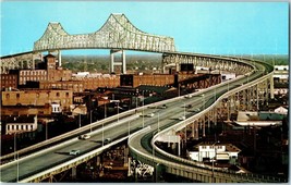 Postcard New Mississippi River Bridge New Orleans Louisiana - £5.40 GBP