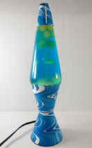 Vintage 1990s ORIGINAL LAVA LITE Blue Psychedelic Swirl Lava Lamp With N... - £79.13 GBP