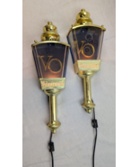 Lot of 2 Vintage Seagrams VO Whiskey Light Wall Sconce Claremold Plastics - $39.59