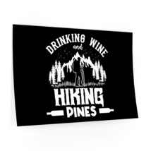 Black and White Nature Drinking Wine Hiking Dines Wall Decals Reusable P... - £25.44 GBP+