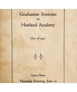 1937 Hartland Academy Graduation Invite Opera House Maine School Ephemer... - €25,75 EUR