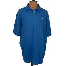 Tommy Bahama Emfielder Supima Cotton Blend 2XL  Blue Polo Golf Shirt - £21.17 GBP