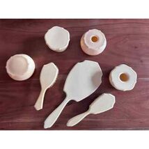 11 Piece Dresser Set  IVOROD Celluloid Vanity Vintage Art Deco Mirror RETRO - $1,405.22 MXN