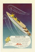 1946 Matson Cruise Lines 2 Vintage Print Ads Pleasures - £2.79 GBP