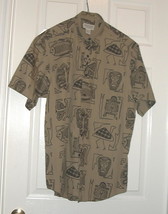 HH1 Hawaiian Tribal Tiki Safari Cotton Shirt Banana Republic size M 38 - £6.28 GBP