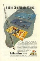 1946 Hallicrafters Radio Communication Vintage Print Ad - £2.75 GBP