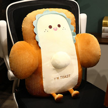 Cartoon Plush Animal Waist Pillow Lovely Dinosaur Husky Lion Bread Bedside Cushi - £24.88 GBP