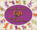 Your Easter Seal Gift Will Help a Crippled Child Placemat Bunnies and Ch... - $17.82