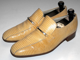 Florsheim Designer Collection Ivory Reptile Leather Men&#39;s Loafer Size 11.5 C - £103.87 GBP