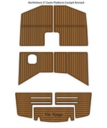 Northshore 37 Boat Swim Platform Cockpit Pad Marine EVA Foam Faux Teak F... - $1,639.88 CAD