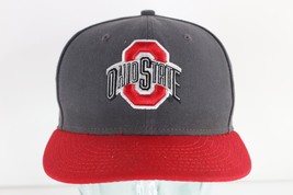 Vintage New Era Faded Spell Out Ohio State University Fitted Hat Cap Gray 7 1/4 - £26.72 GBP