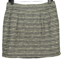 Mossimo Women&#39;s Multi Striped Metallic Textured Cotton Blend Mini Skirt Size 6 - £7.80 GBP