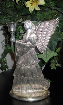 Candle Holder Angel Silverplated 9 x 6 International Silver Company Vintage - £19.63 GBP