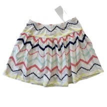 Gymboree Girl 100% Cotton White Skirt Zig Zag Print Size 8 - $5.87