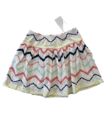 Gymboree Girl 100% Cotton White Skirt Zig Zag Print Size 8 - £4.61 GBP