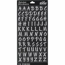 1 Sheets White Brush Alphabet Letter Planner Stickers for Scrapbook - $5.80