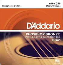 D&#39;Addario Guitar Strings Resophonic Phosphor Bronze - $26.99