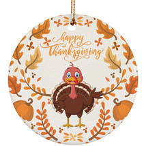 Thanksgiving Turkey Ornament Cute Baby Turkey With Autumn Fall Ornaments Gift - £11.66 GBP