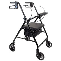 Dynarex DynaGo Quad Rollator, 6&quot; Wheels, Padded Seat, Backrest, Storage ... - $2,023.44 MXN