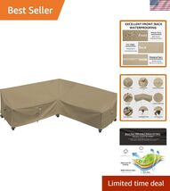 Heavy Duty Outdoor Sectional Sofa Cover, Waterproof 600D Patio Sectional... - $117.82