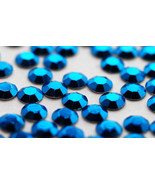 HOTFIX Blue Metallic Rhinestuds available 2 Sizes (ø3.0mm ø4.0mm) min 14... - £3.18 GBP