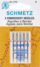 SCHMETZ Embroidery Sewing Machine Needles - Precision Needles, Size 75/1... - $11.80