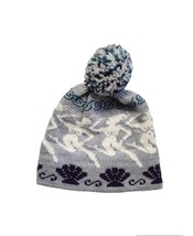 Vintage Mountain Ladies &amp; Ewe Wool Knit Beannie Ski  Pom Pom Nude Dancer... - $64.35