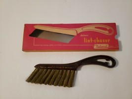 Vintage De-linter National Deluxe Lint Chaser Wire Brush w/ Original Box... - $19.55