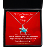 Necklace Present For Irish Wife - Jewelry Turtle Pendant Valentines Day Gifts  - £39.83 GBP