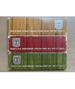 ISRAEL 1976,77,78 Anniversary Commemorative Official Mint 3 Sets of 6 Coins - $27.70