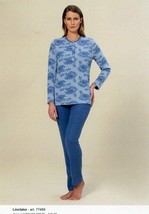 Women&#39;s Long Sleeve Long Pants Jacquard Pyjamas Linclalor 77489 - £25.94 GBP