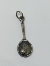 Vintage Sterling Silver 925 Tennis Racket Charm Or Pendant - £7.81 GBP