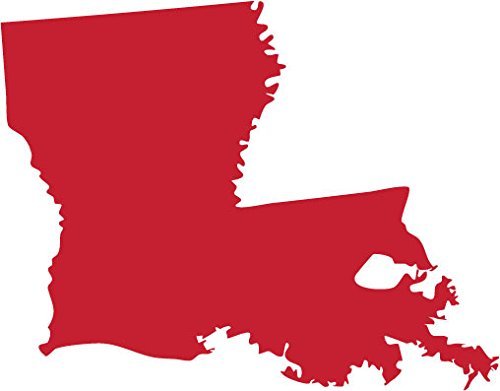 Picniva red Louisiana LA map Removable Vinyl Wall Decal Home Dicor 3 inc... - $3.91
